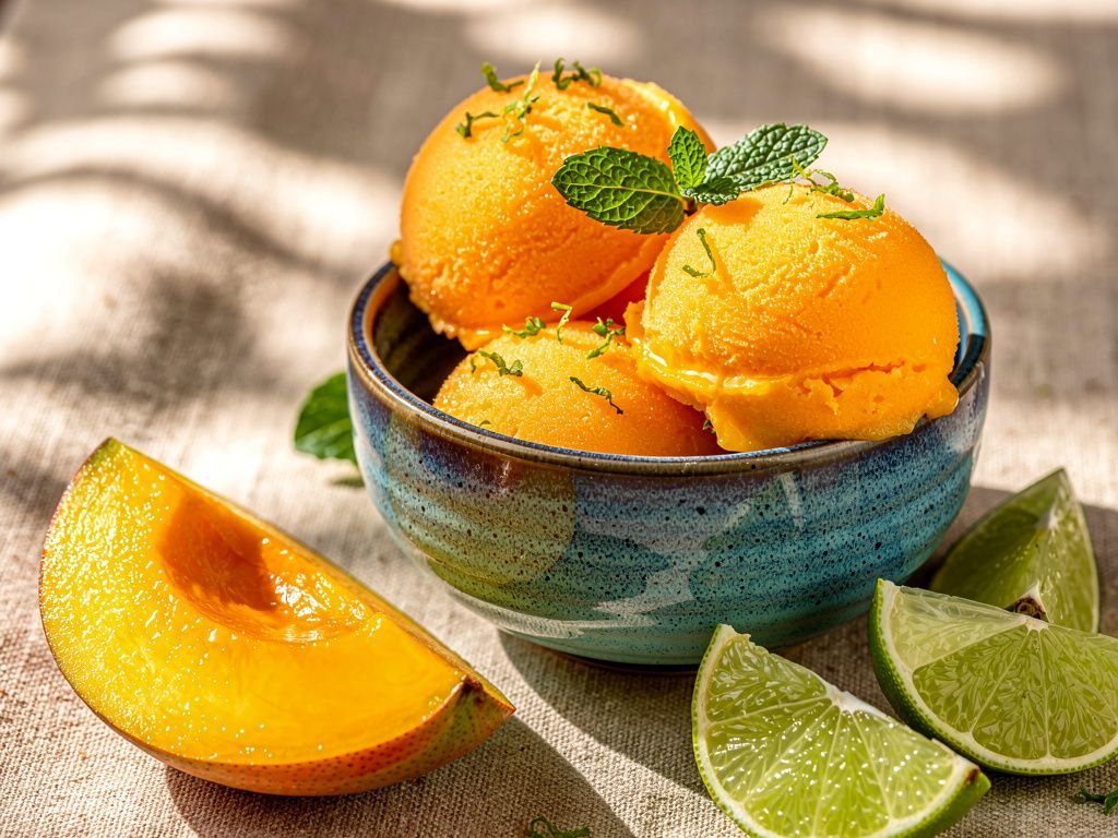 Fresh Mango Lime Sorbet