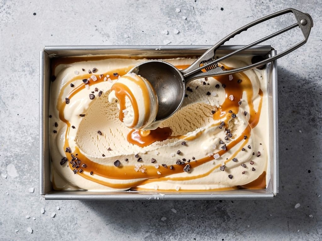 No-Churn Salted Caramel Ice Cream